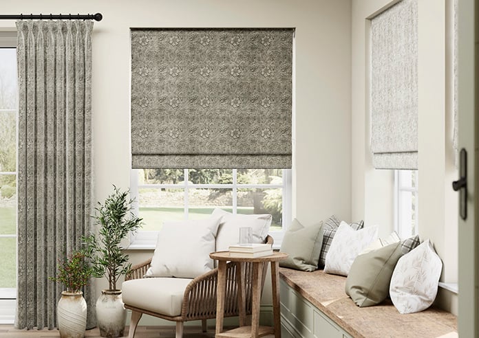 William Morris At Home Marigold Velvet, Iron - Twist&Fit Roman Blind - Image 3